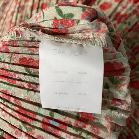 oak + Fort micro floral print pleated midi skirt One Size - Picture 8 of 8